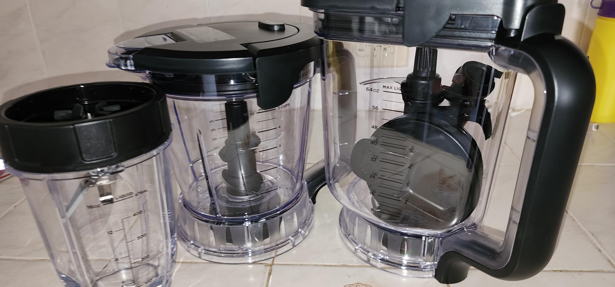 Ninja Blender Compact Kitchen System AMZ493BRN, 1200W, 3 Functions for Smoothies, Dough & Frozen Drinks with Auto-IQ, 72-oz Pitcher, 40-oz Processor Bowl & 18-oz Cup customer photo 1