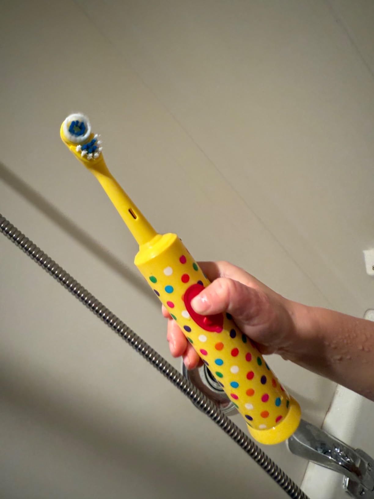 Amazon Basics Kids Electric Toothbrush, Battery Powered, Soft Bristles, Oscillating Brush Head, Ages 4+, 2 Count (Previously Solimo) customer photo 1