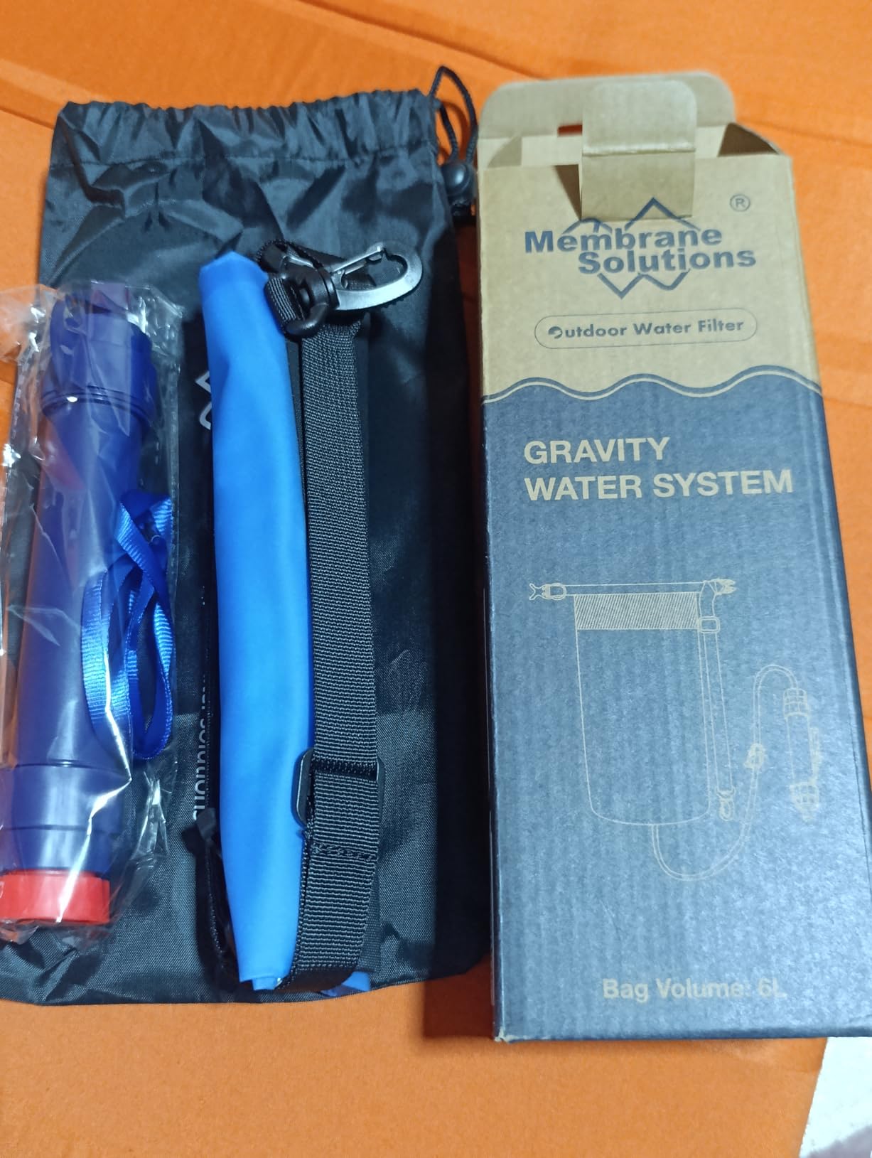 Membrane Solutions Gravity Water Filter Pro 6L, NSF/ANSI 42&372&401 Certified, 0.1 um Versatile Water Purifier Camping with Adjustable Tree Strap Storage Bag, Survival Gear for Emergency Preparedness customer photo 2