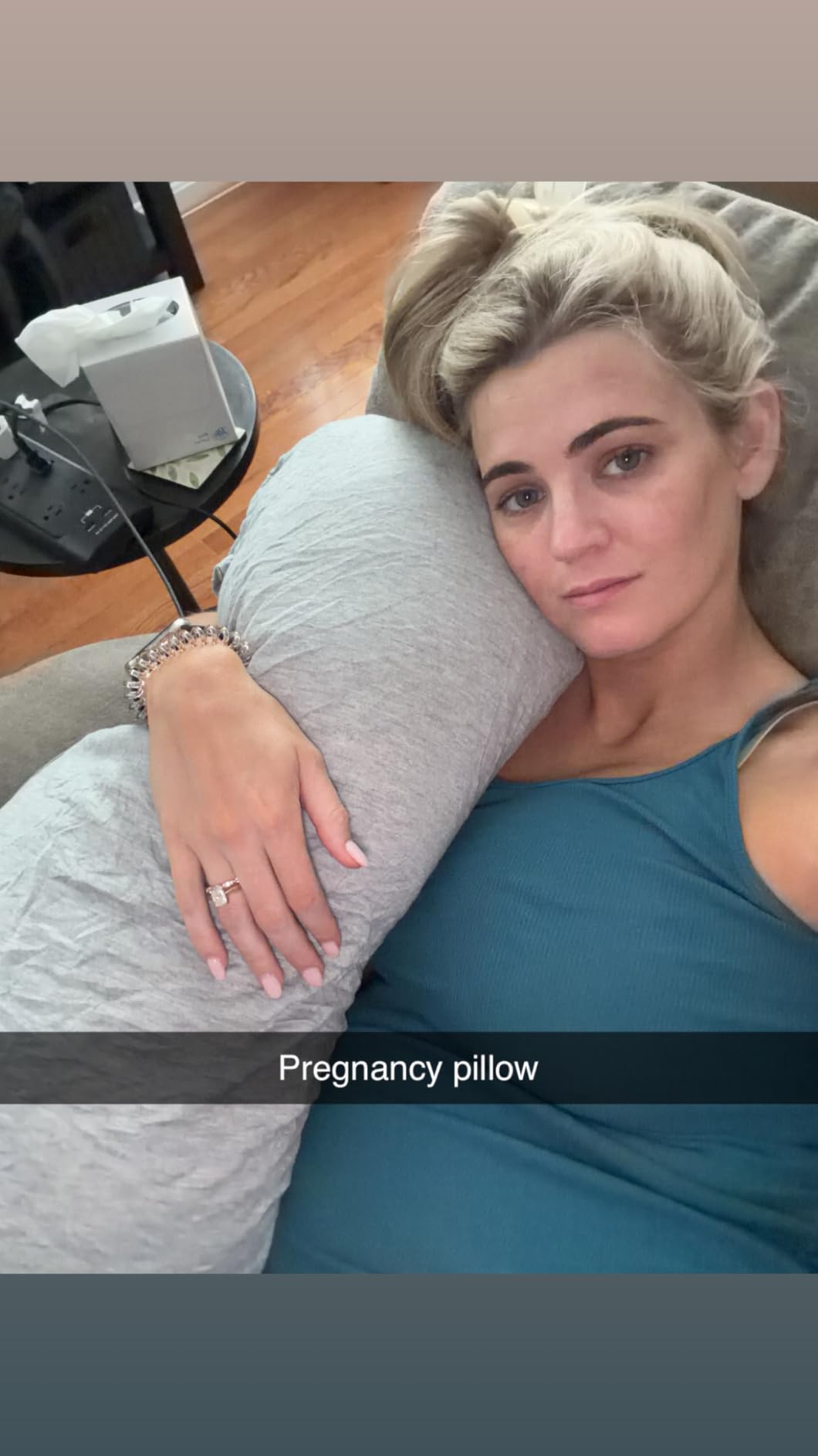 Momcozy Pregnancy Pillows for Side Sleeping, J Shaped Maternity Body Pillow for Pregnancy, Soft Pregnancy Pillow with Jersey Cover for Head Neck Belly Support, Grey customer photo 1
