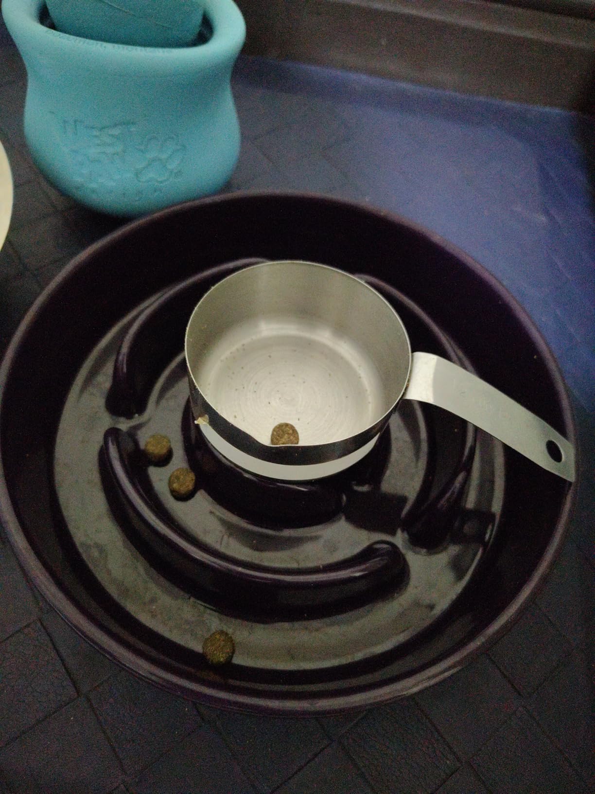 LE TAUCI Dog Bowls Slow Feeder Ceramic, 1.5 Cup Slow Feeding Bowl for Small and Medium Breed, Puzzle Dog Food Bowl for Fast Eater, Maze Purple customer photo 1