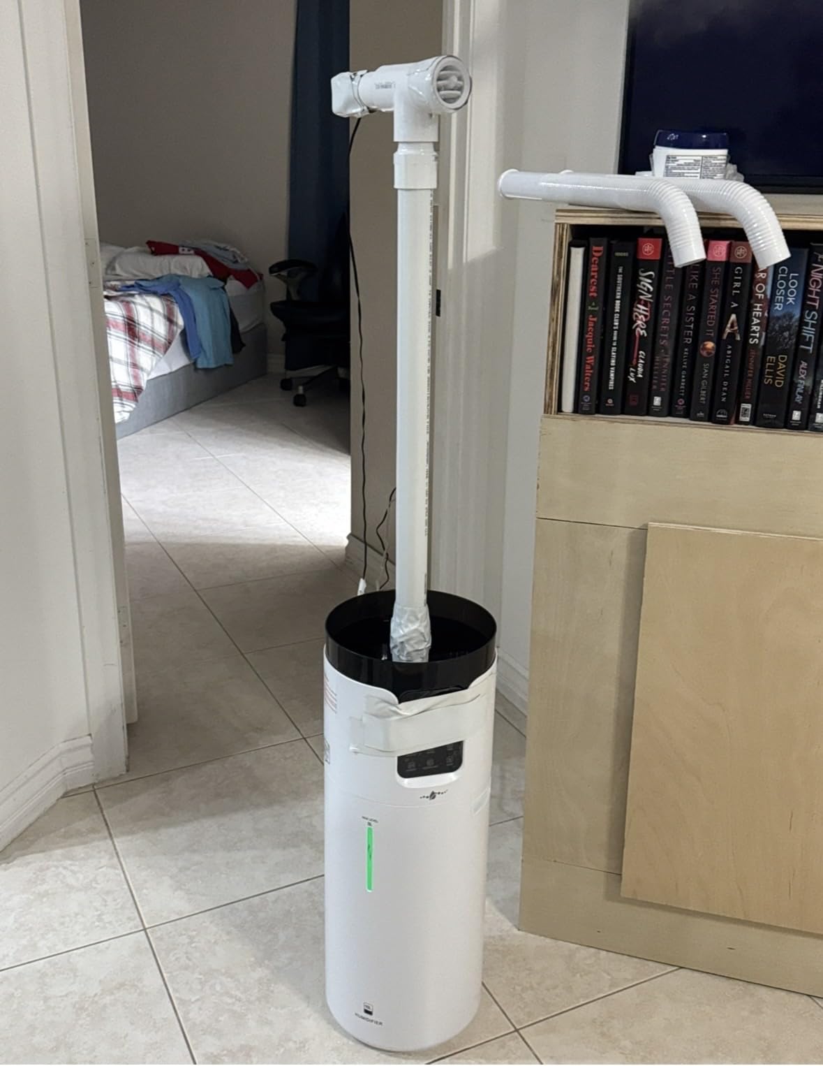 Humidifier Large Room, 4.2 Gal/16L Large Humidifier for 1500 sq.ft, 360 Nozzles Cool Mist Ultrasonic, Top Fill Tower Humidifiers for Bedroom Office Plant wholehouse with Extension Tube, Night Light customer photo 1