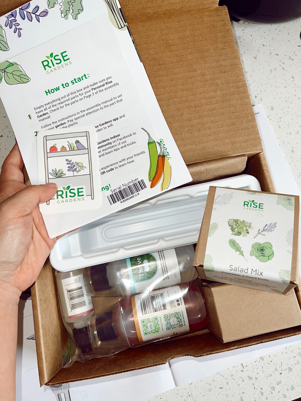 Personal Rise Garden Hydroponic Indoor Garden Kit with LED Grow Light, Countertop Size customer photo 2