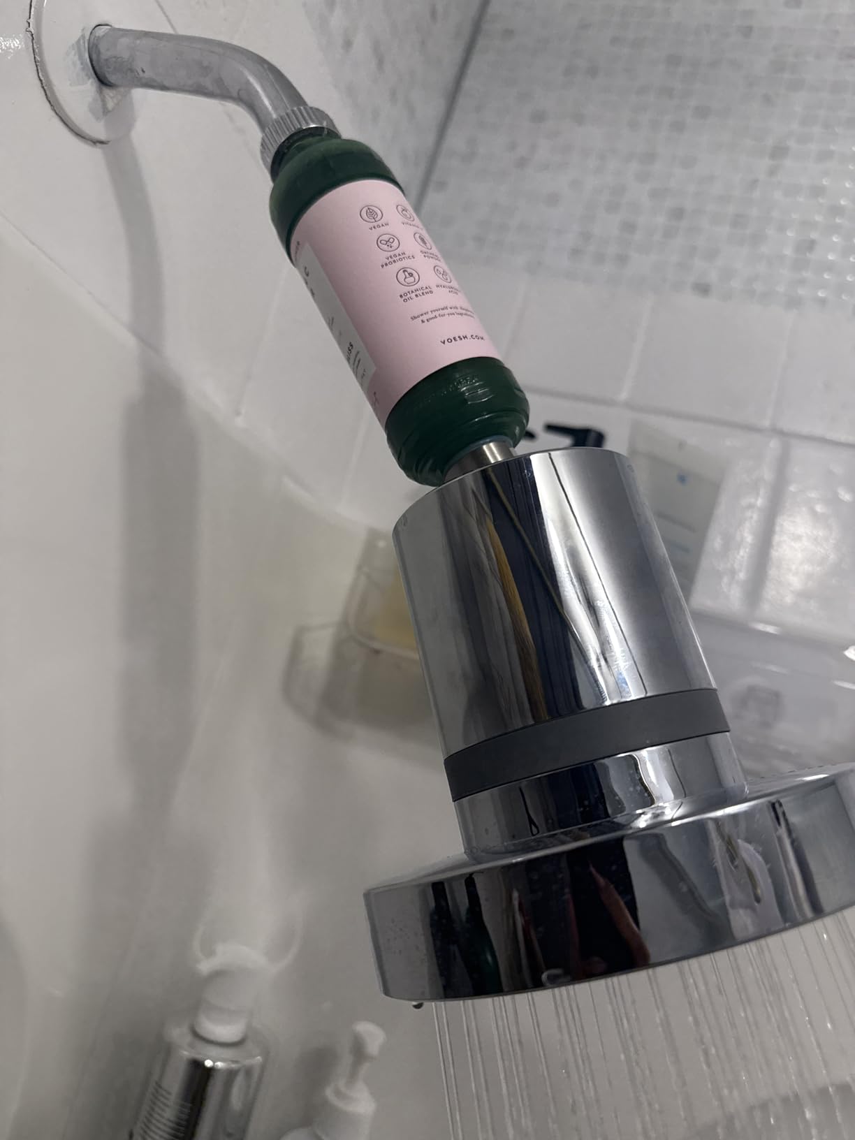 VOESH Vitamin C Shower Filter, Clean Ocean, Shower Aromatherapy, Water Purifier, Water Softener, Vegan Probiotics, Spa Shower Head, Water Filter, Shower Self-Care customer photo 1