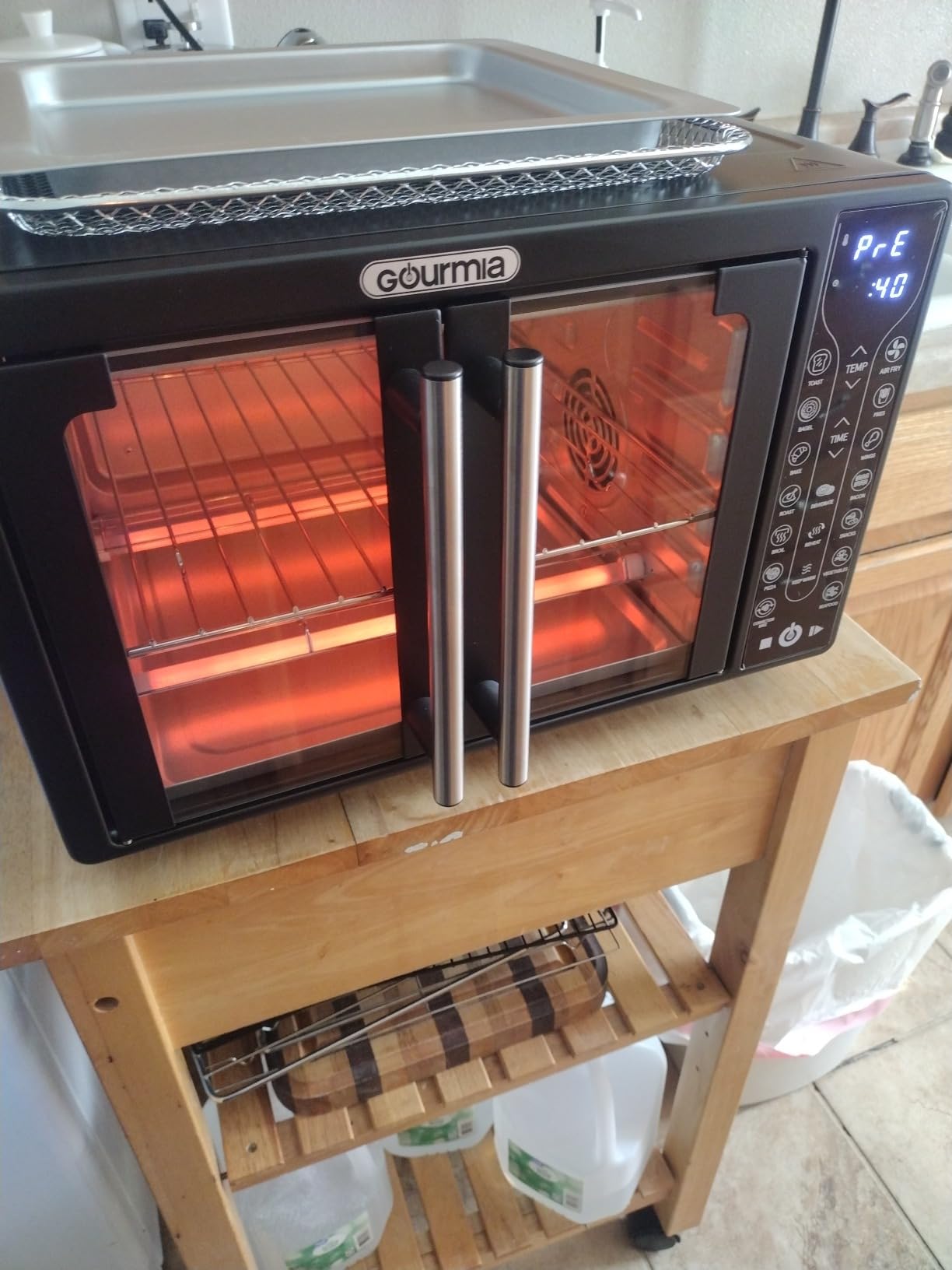 Gourmia French Door Air Fryer - 25 Qt Large Capacity Convection Oven, Fryfroce 360, Digital Display with 17 Cooking Presets, Bake, Toast, Roast, Dehydrate, Fits 12 inch Pizza customer photo 2