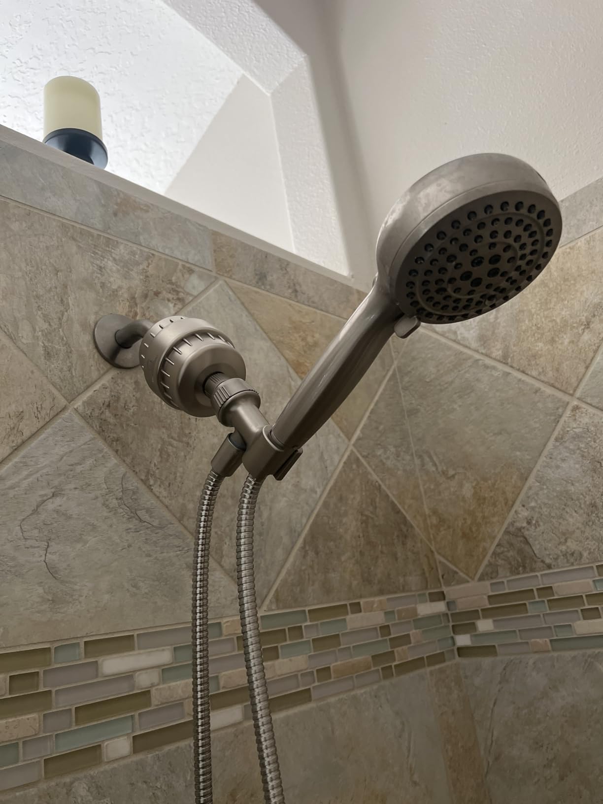 AquaHomeGroup 20 Stage Shower Head Filter with Vitamin C E A - High Output Filter to Reduce Chlorine and Fluoride - 2 Cartridges Included customer photo 1