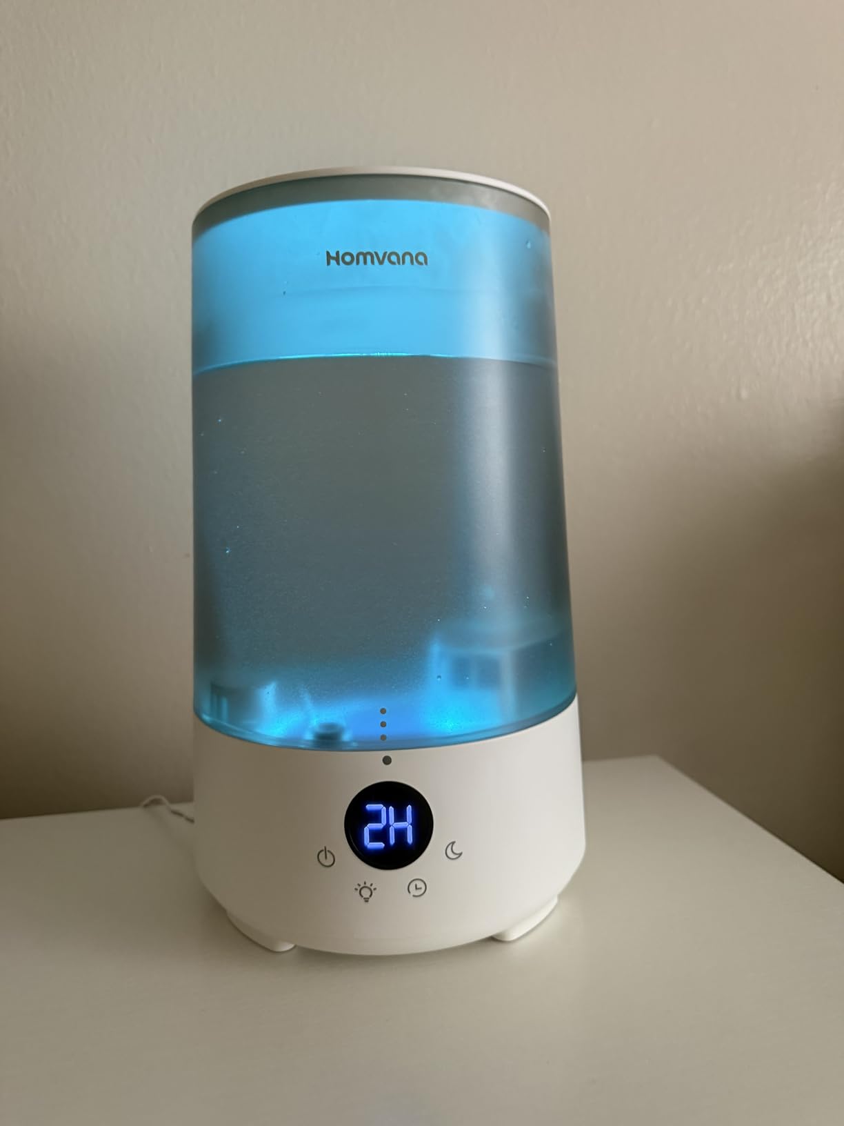 Homvana Humidifiers for Bedroom Home, 3.6 L Cool Mist Top-Fill 34H Super Long Time, Quiet 23dB, Baby Humidifier, Oil Diffuser for Large Room, House, Plant, Nursery, Office, BPA FREE, Ultrasonic (Grey) customer photo 2