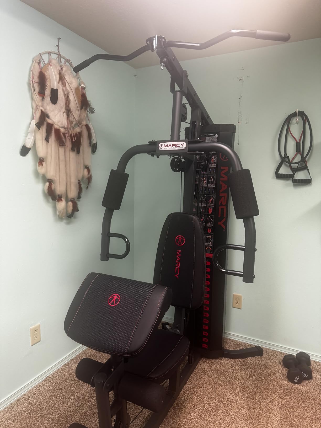 Marcy Multifunctional Steel Home Gym 150lb Weight Stack Machine customer photo 1