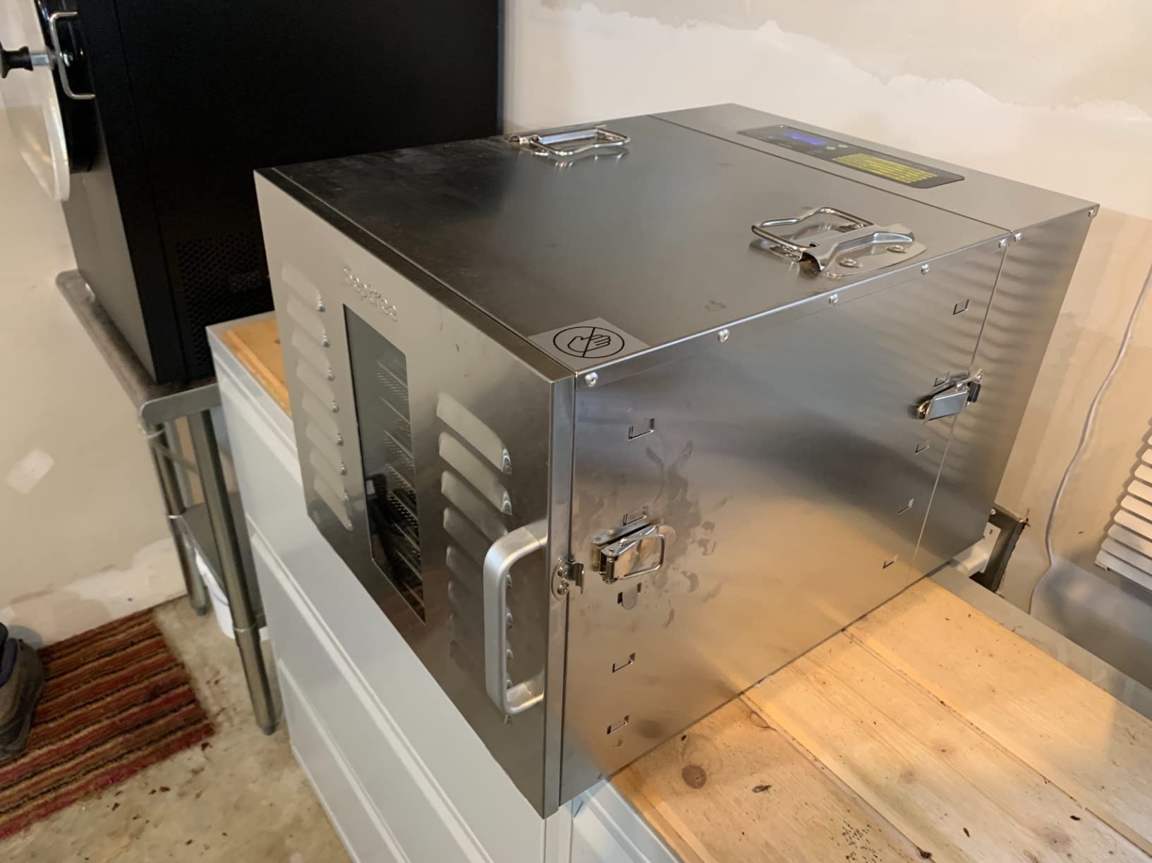 Commercial 10 Trays Food Dehydrator Machine for Jerky and Herbs Usable Area up to 24.65ft² and 194°F Temperature 1000W Detachable Stainless Steel Dryer for Meat Fruit Mushrooms Beef Food Silvery customer photo 1