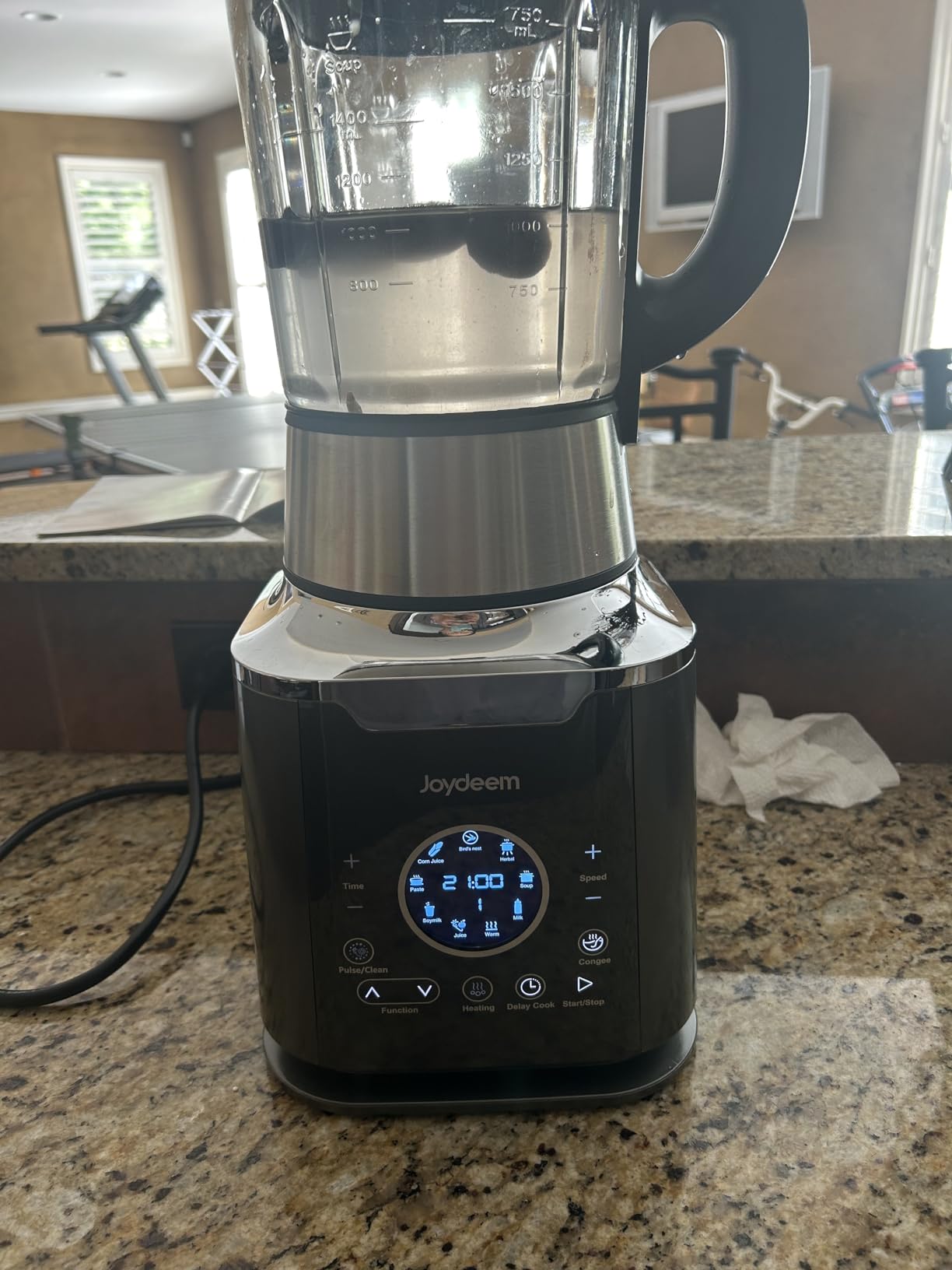 Joydeem Cooking Blender JD-D16, Hot and Cold Blender for Soy Milk & Juice, Soup Maker with Stew Pot, 1.75L (59 Oz), 1200W, Black customer photo 1