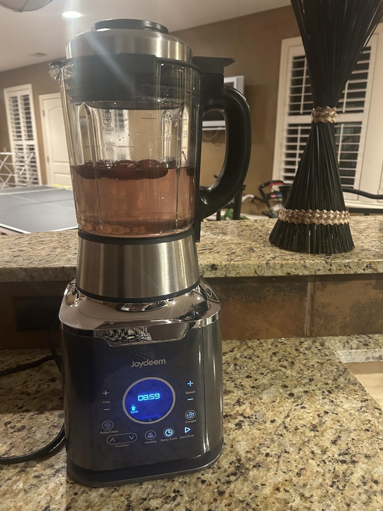 Joydeem Cooking Blender JD-D16, Hot and Cold Blender for Soy Milk & Juice, Soup Maker with Stew Pot, 1.75L (59 Oz), 1200W, Black customer photo 2