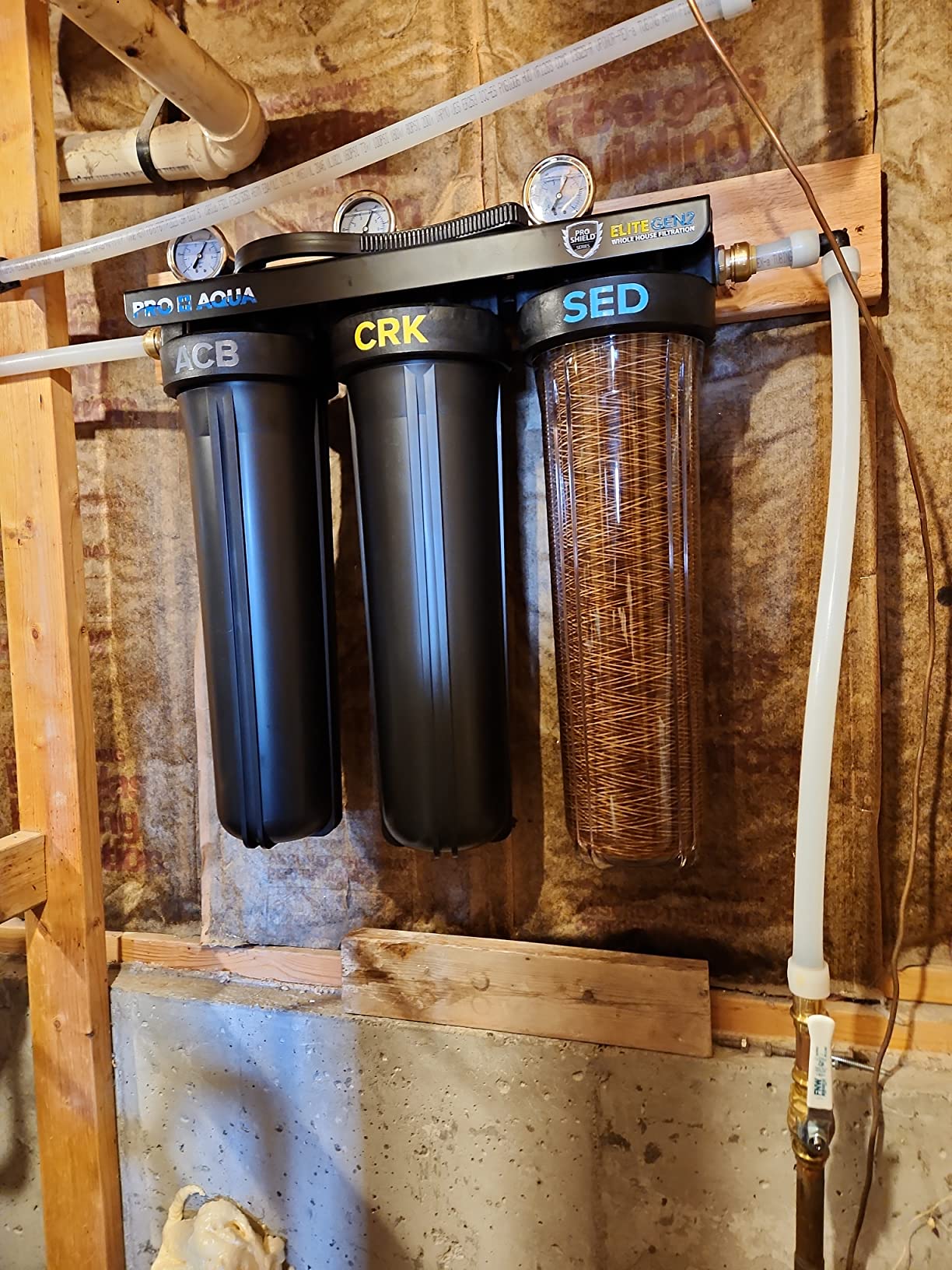 PRO+AQUA Elite 5-Stage Whole House Water Softener and Filter Bundle System for Well Water, Reduces Heavy Metals, Iron, Sulfur, Sediment, Chlorine, Ideal for 3-4 Bathrooms (+ RO System) customer photo 1
