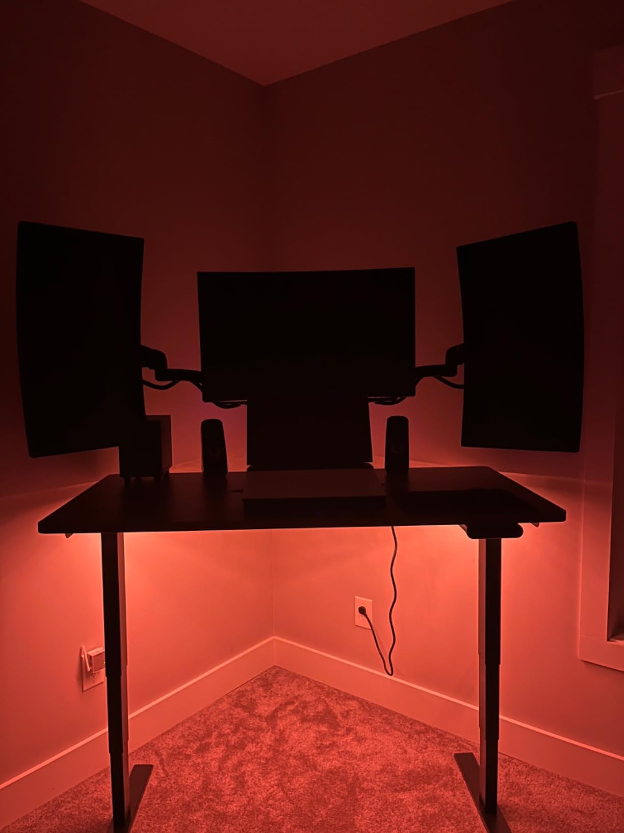 FLEXISPOT E6 3-Stage Dual Motor Electric Standing Desk 55 x 28 Sit Stand Up Desk, Holds 220 lbs, Adjustable Height w/Memory Presets, One-Piece Maple Desktop & Black Frame, Ships in 2 Boxes customer photo 2