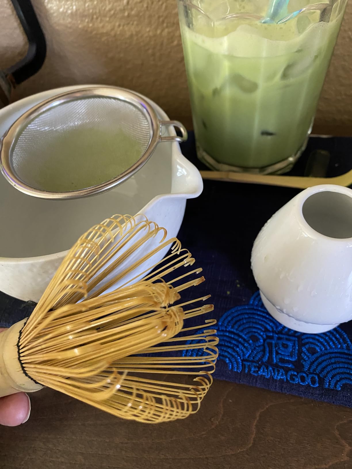 TEANAGOO Matcha Whisk Set Black, 7 Pcs Matcha Set, Matcha Kit for Ceremony, Tradition Tea Set for Making Breakfast/Latte, Matcha Whisk Set with Bowl (Chawan)/Whisk and Holder, Gift for Family/Friend customer photo 1