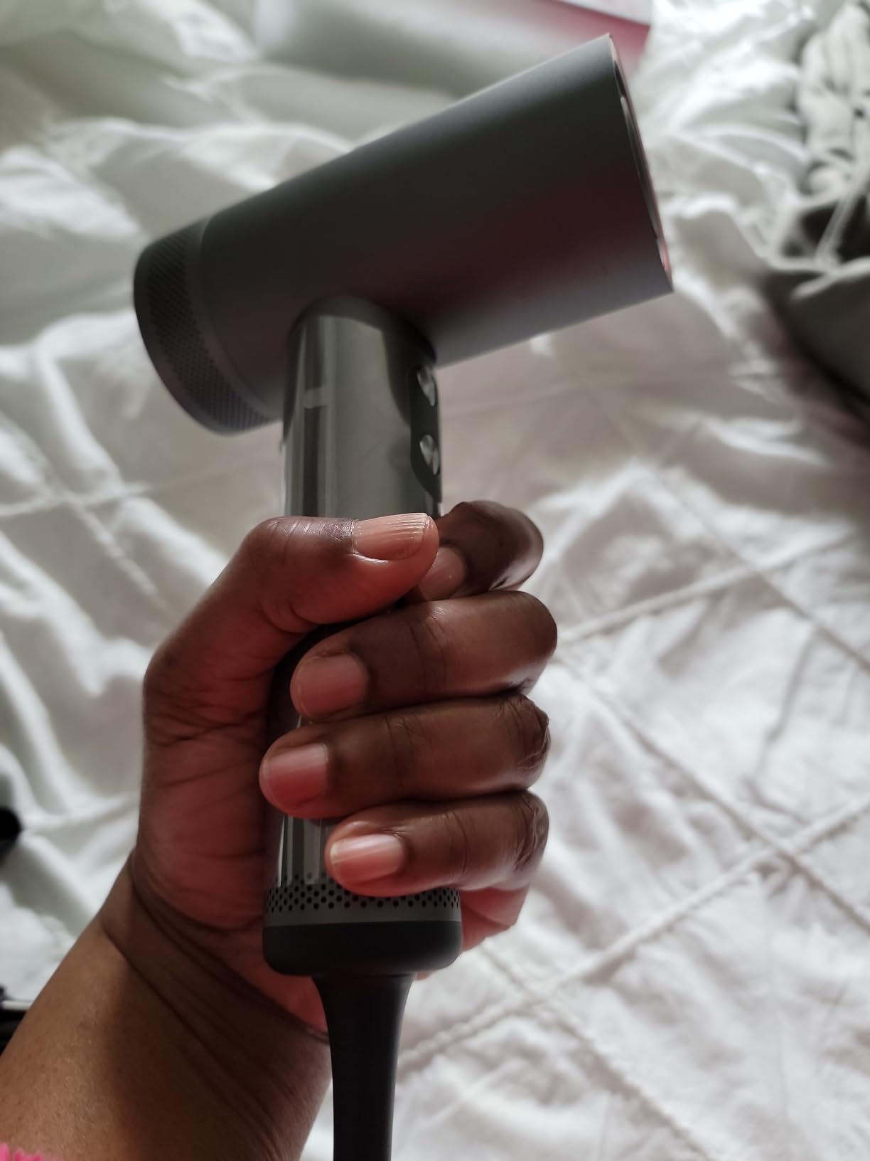 TYMO Hair Dryer with Diffuser for Women - 1500W Professional High Speed Blow Dryer with Comb, 110,000RPM Fast Dry, 200 Million Ionic Hairdryer, 4 Temps & 3 Speeds, 8 Ft Cord for Salon, Metal Gray customer photo 2