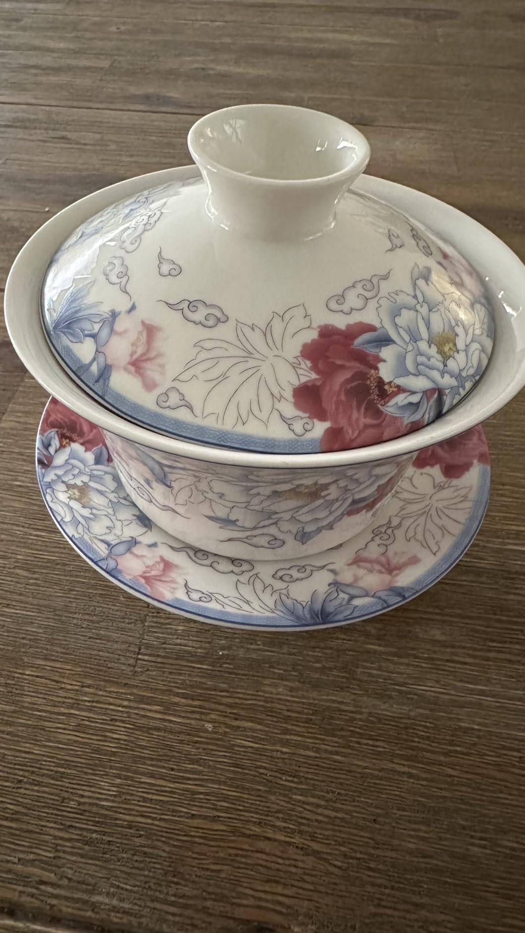 Traditional Gaiwan Tea Set with Lid and Saucer - Classic Chinese Tea Cup Porcelain Teacups 200ml White customer photo 1