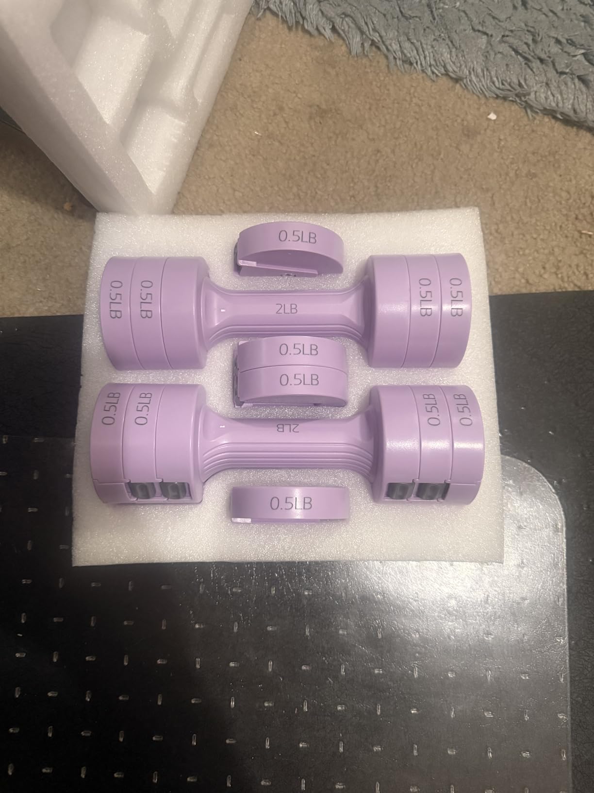 Sportneer Adjustable Dumbbells Hand Weights Set: 5 lb Dumbbell Set of 2 Each 2lb 3lb 4lb 5lb Free Weights Fast Adjust Weight 4 In 1 Weights Dumbbells Set for Women Men Home Gym Exercise Training customer photo 1