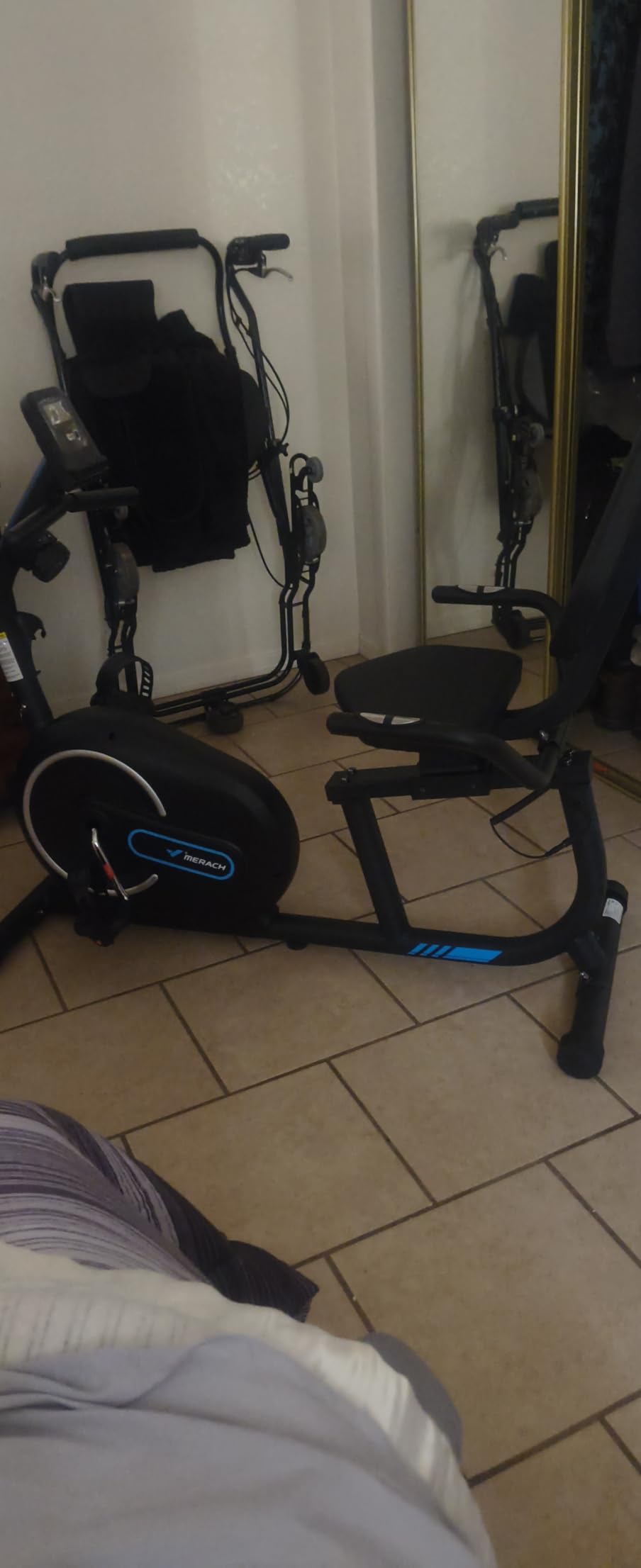 MERACH Recumbent Exercise Bikes for Home with Smart Bluetooth Equipment Exercise Bikes App, LCD, Heart Rate Handle Stationary Bikes for Home, Magnetic Recumbent Exercise Bike for Seniors Gym S08/S23 customer photo 1