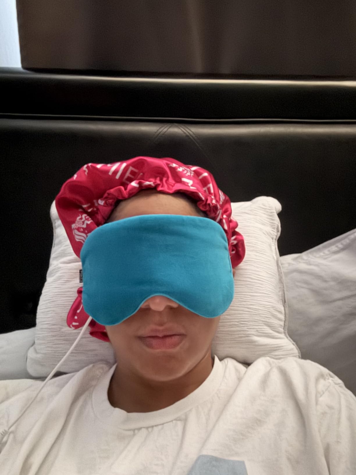 Heated Eye Mask, Warm Eye Compress Mask, USB Electric Eye Heating Pad with Temperature & Timer Control, Dry Eye Mask for Dry Eyes Blepharitis Sinus Migraine Stye MGD Puffiness customer photo 2