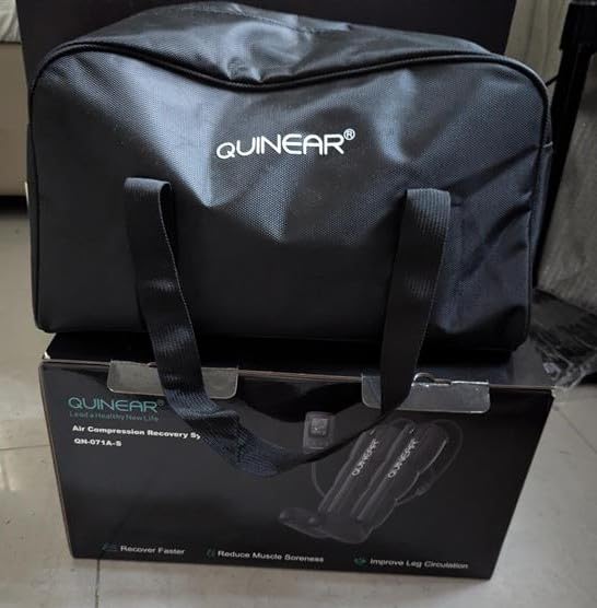 QUINEAR Air Compression Recovery System, Professional Sequential Device for Massage Therapy, Foot and Leg Recovery Boots to Improve Circulation for Athletes, FSA-HSA Eligible customer photo 1