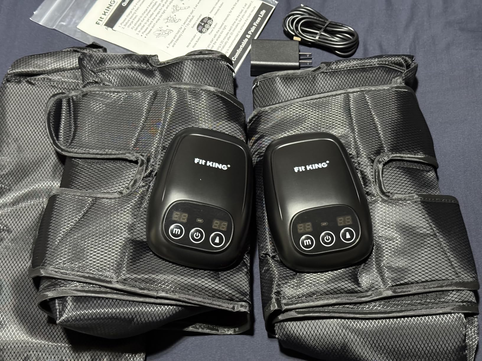 FIT KING Cordless Compression Boots Full Leg Compression Massager, Rechargeable Portable Foot and Calf Massager for Circulation, Pain Relief & Fast Recovery, No External Long Hoses | Gift for Mom customer photo 1