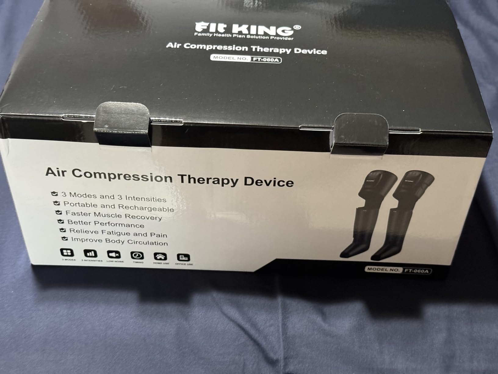FIT KING Cordless Compression Boots Full Leg Compression Massager, Rechargeable Portable Foot and Calf Massager for Circulation, Pain Relief & Fast Recovery, No External Long Hoses | Gift for Mom customer photo 2