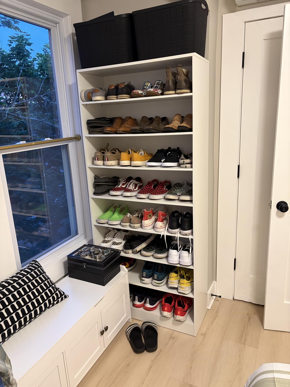 Tribesigns Shoe Cabinet, 9 Tiers 40-45 Pairs Heavy Duty Wood Freestanding Shoe Storage Cabinet, 70.8