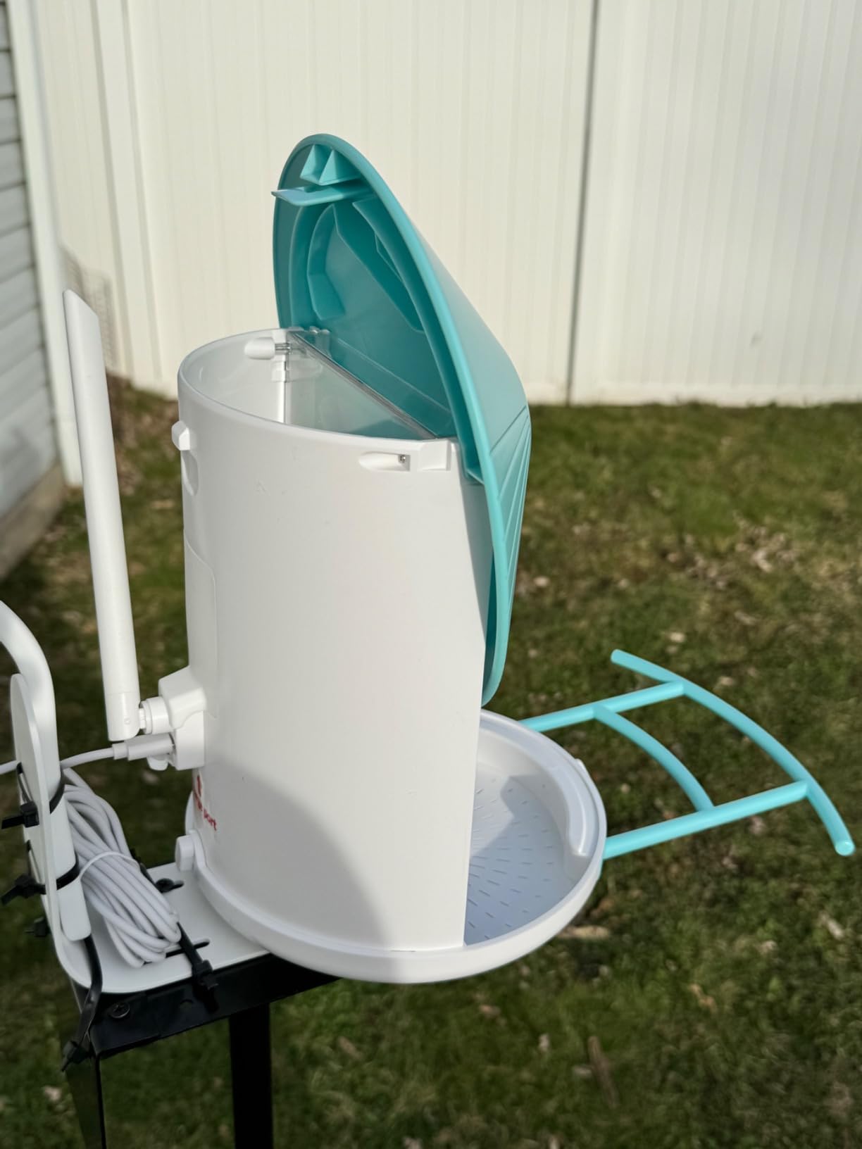 NETVUE by Birdfy Pro Smart Bird Feeder with Camera Solar Panel, Instant Arrival Alerts, Live Stream & Night Vision for Outdoors & Backyard Hummingbird, Cardinalis & Oriole Watching, Ideal Gifts, Blue customer photo 2