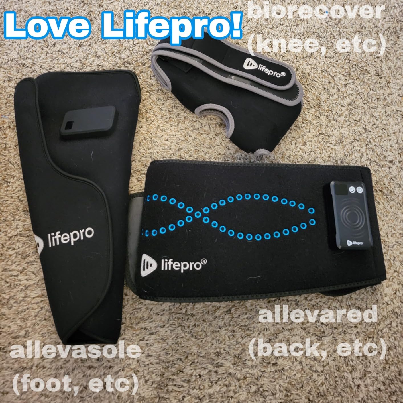 LifePro - Red Light Therapy for Knee Brace - Portable Knee Massager with 660nm Red & 850nm Infrared LEDs - Vibration & Pulsed Modes - Biorecover Rechargeable Light Therapy Device for Joint Wellness customer photo 1