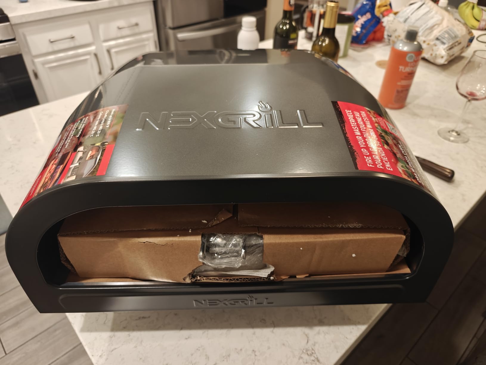 Nexgrill 12 in. Outdoor Gas Pizza Oven Portable Propane Pizza Grilling Stove, Easy Rotation System, Outdoor Kitchen, 15000BTUs, 182 sq. in. cooking space, Rear Access Smoker Box, Portable, 820-0084B customer photo 2