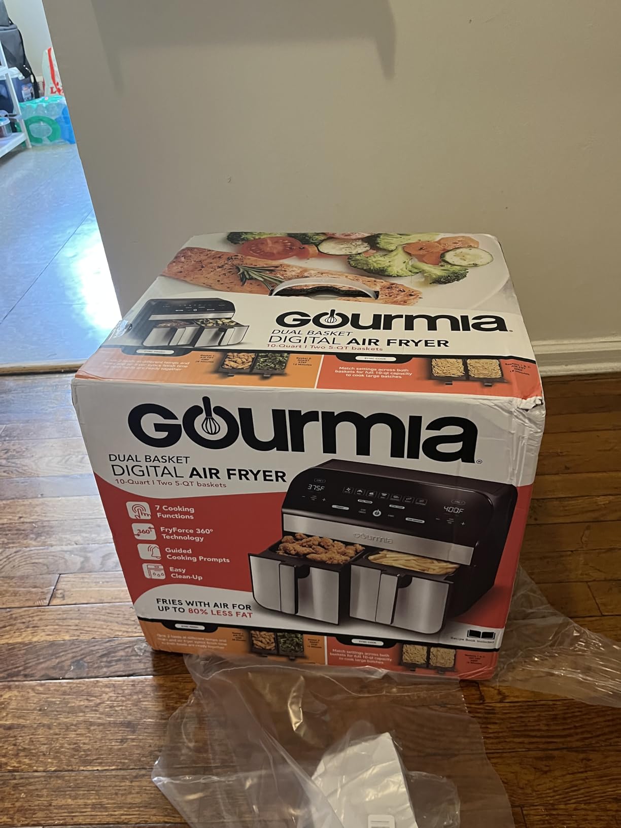 Gourmia Dual Basket Air Fryer - 10 Qt Large Capacity, FryForce360, Digital Display with 7 Presets, Match Cook, Sync Finish, Dishwasher Safe Accessories customer photo 1