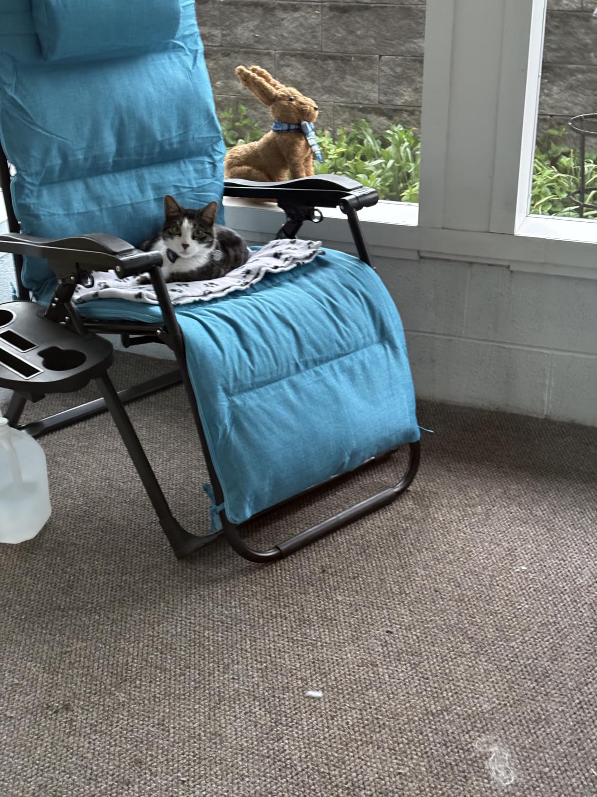 Best Choice Products Oversized Zero Gravity Chair, Folding Outdoor Patio Recliner, XL Anti Gravity Lounger w/Removable Cushion, Cup Holder, Side Tray, 350lb Capacity - Fossil Gray customer photo 1