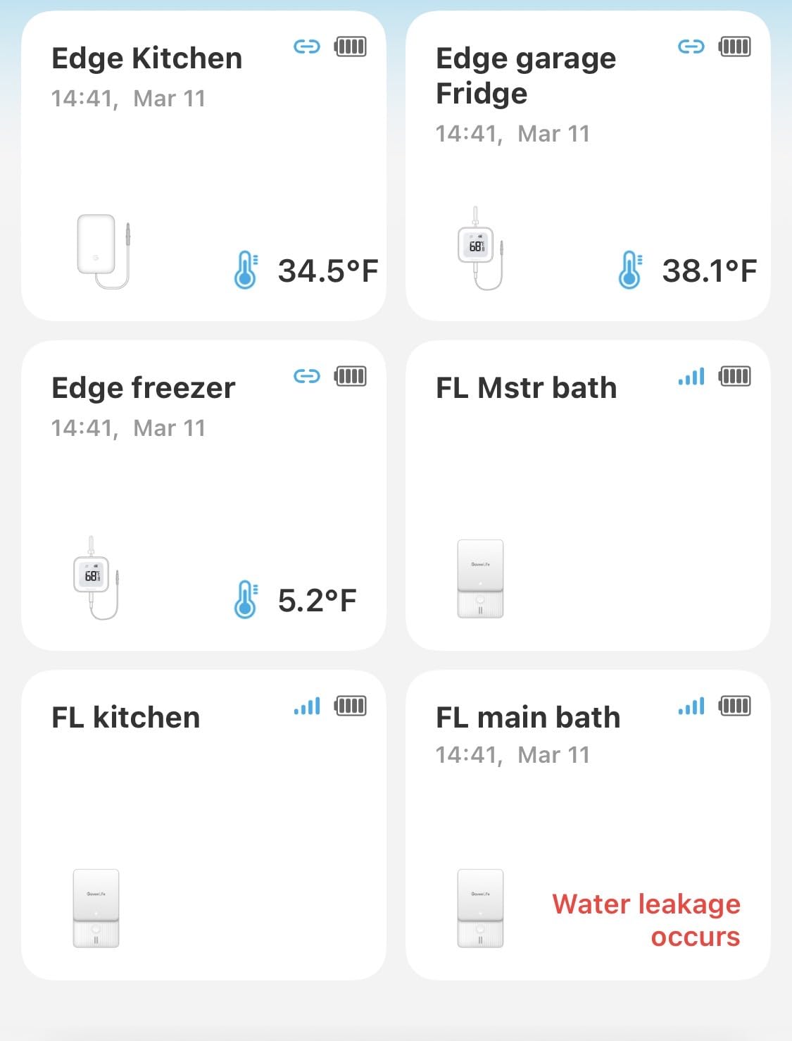 GoveeLife Premium Smart Water Leak Detector 2 with 1968ft Ultra-Long Range, WiFi Water Sensor with SMS/Email/APP Push and Sound Alarm, 5-Year Battery Life, Suitable for Home, Basement, Kitchen, 6 Pack customer photo 2