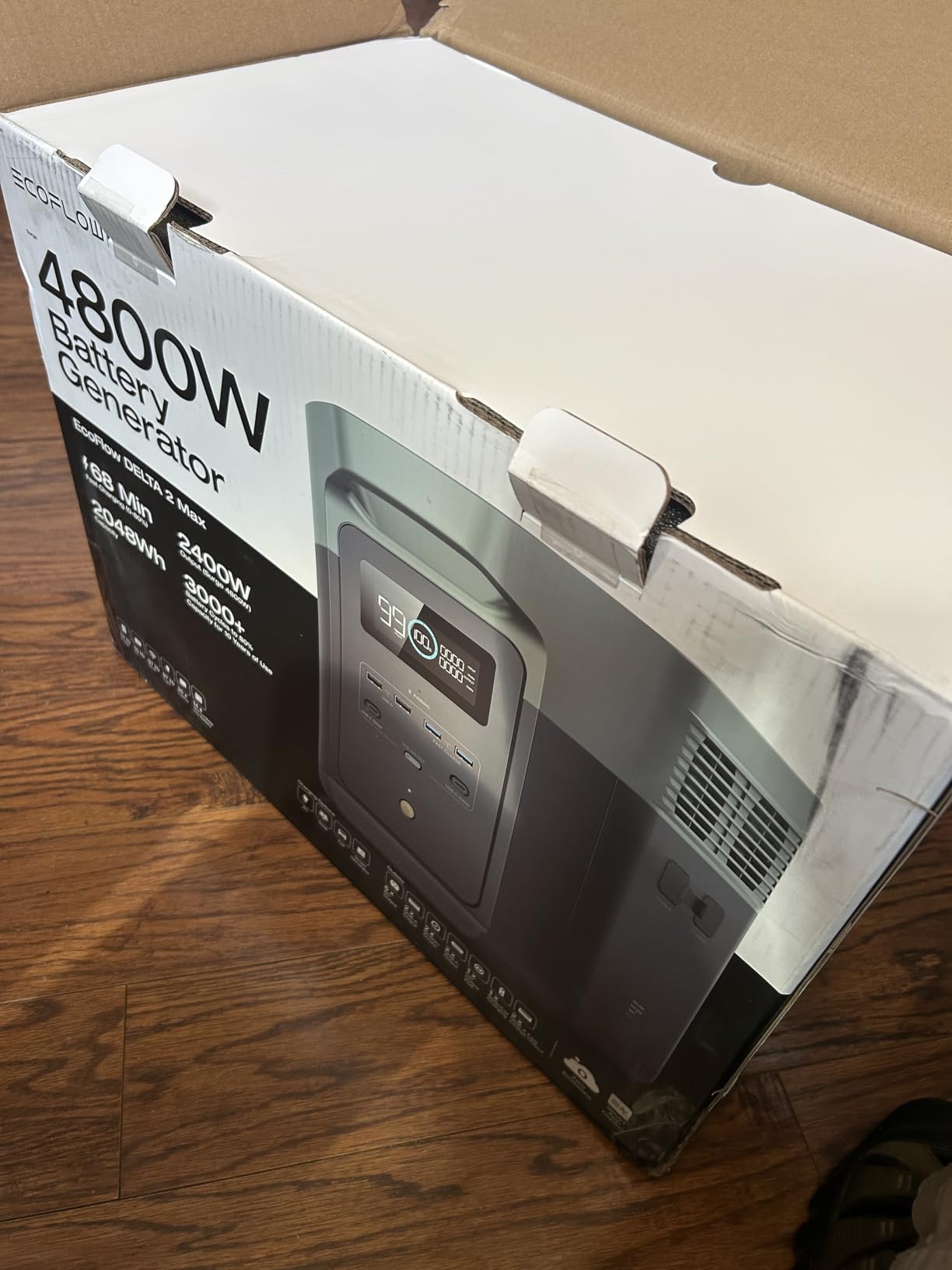 EF ECOFLOW Portable Power Station DELTA 2 Max, 2400W LFP Solar Generator, Full Charge in 1 Hr, 2048Wh Solar Powered Generator for Home Backup customer photo 2