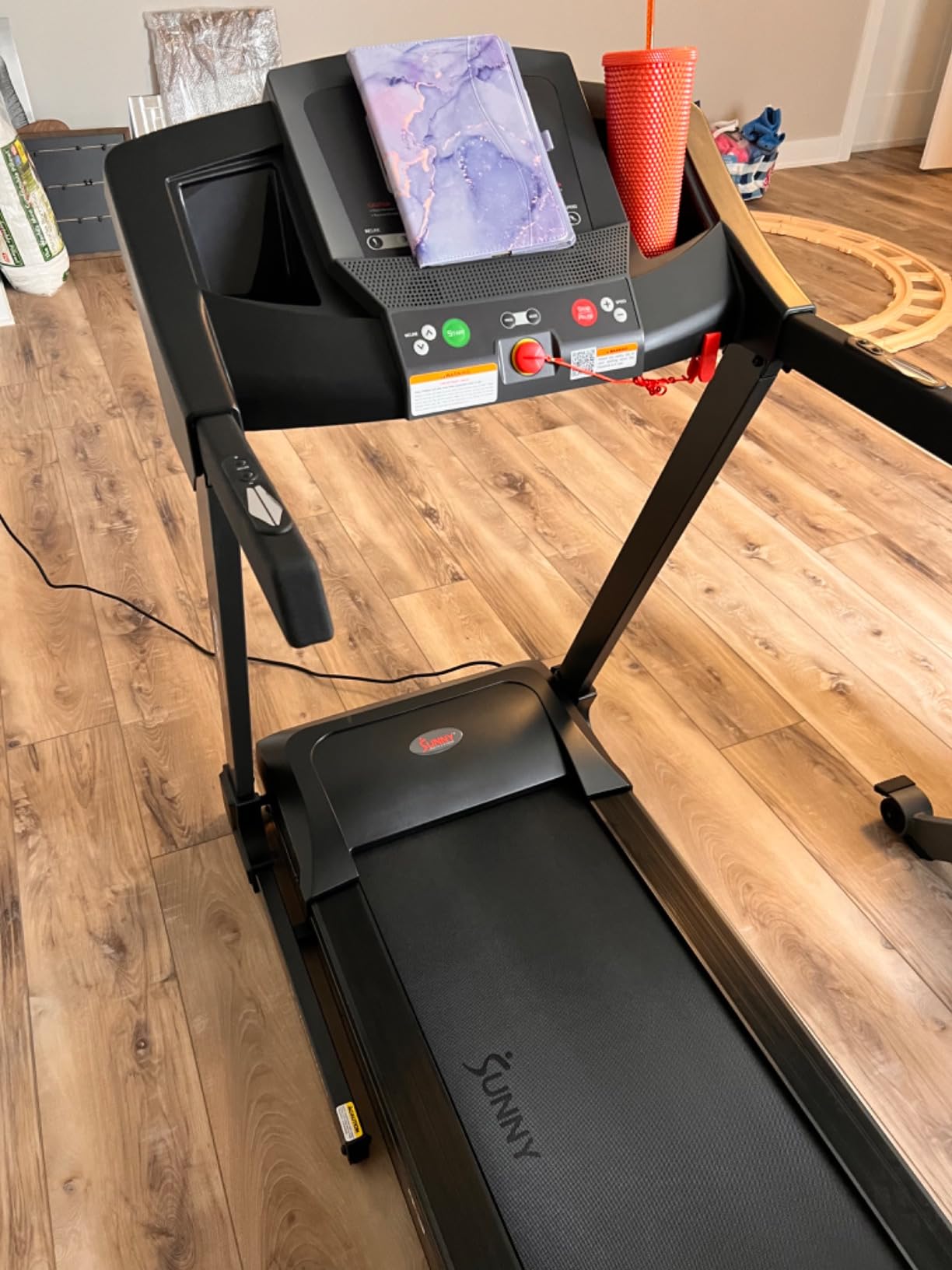 Exercise Treadmills Double Deck Sizes and Incline Features with Bluetooth & SunnyFit App customer photo 2