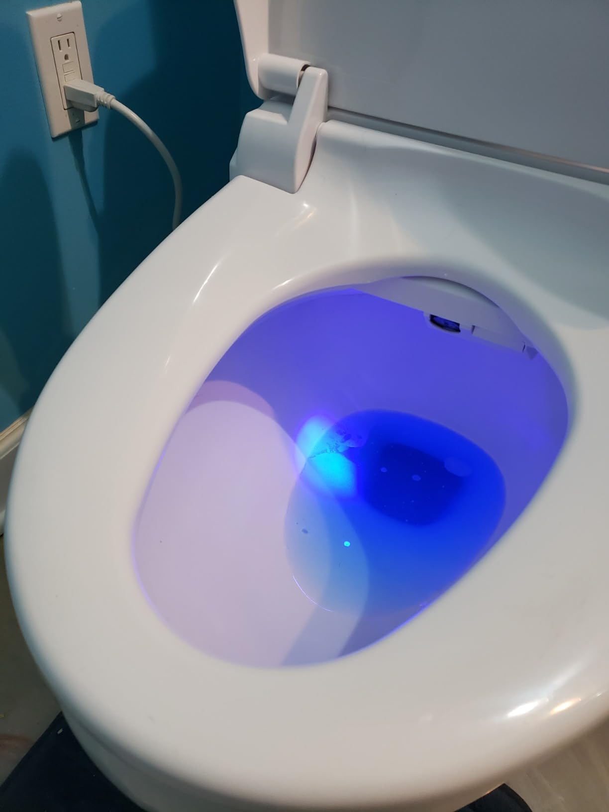 ZMJH Bidet Toilet Seat, Electric Smart Heated Seat with Slow Closes, Vortex Wash, Warm Dryer, Rear and Front Wash, Warm Water, Remote Control, and Night Light, White, A102S-W (Elongated) customer photo 2