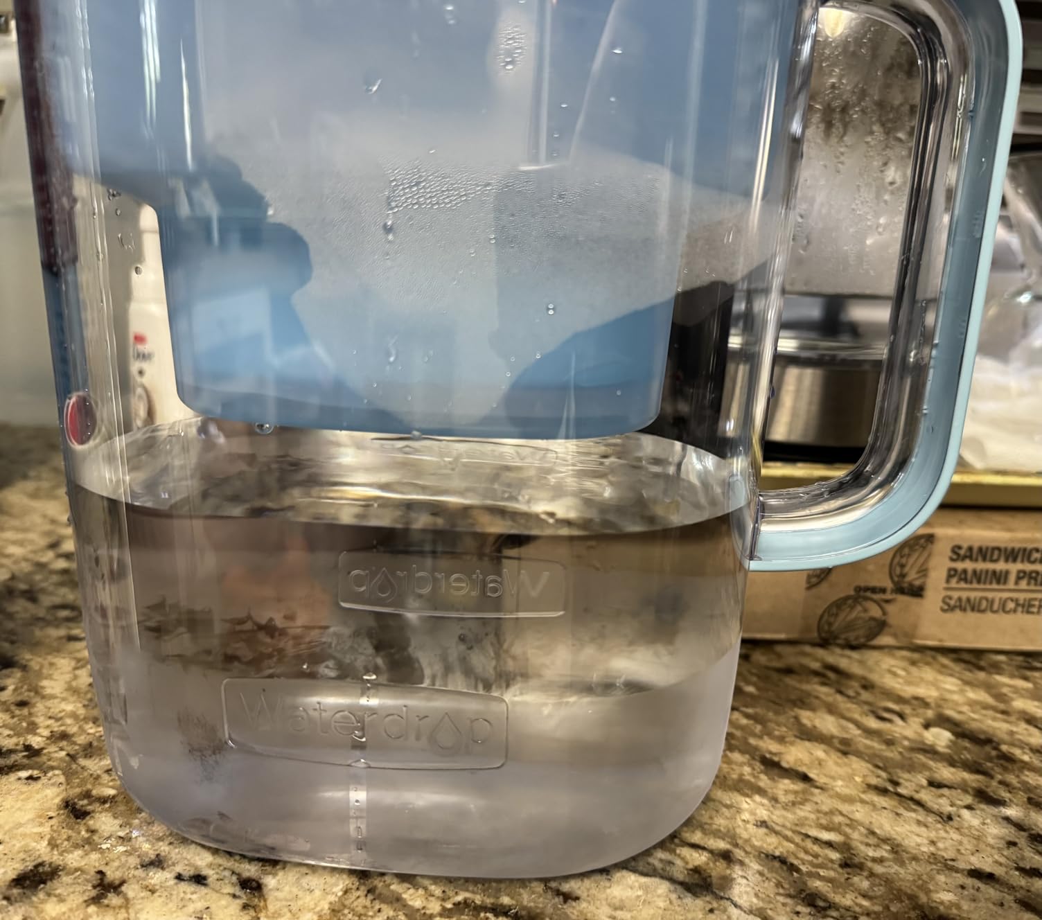Waterdrop PT-07B-A Alkaline Water Filter Pitcher, 10-Cup, Healthy, Clean & Toxin-Free Mineralized Alkaline Water, Up to 100 Gallons, Improves Coffee Taste, Up to pH 9.5, BPA-Free, Blue customer photo 2