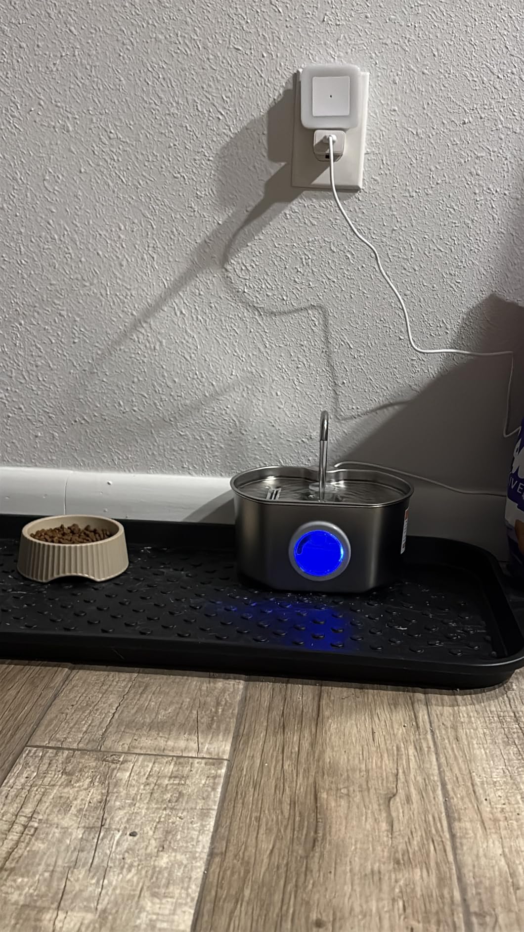 Cat Water Fountain Stainless Steel: 109oz/3.2L Cat Fountain for Drinking - Pet Water Fountain Inside - Automatic Dog Watering Dispenser Bowl - Water Level Window customer photo 1