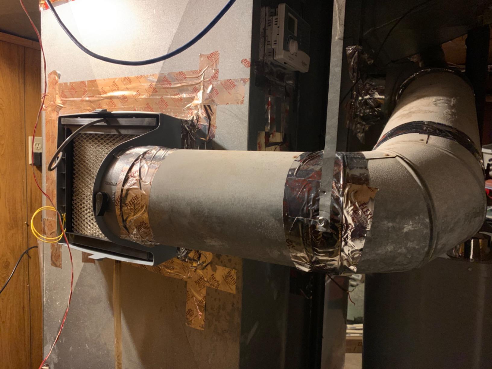 AprilAire 500 12-gal. Whole-House Small Bypass Evaporative Humidifier with Automatic Digital Control for up to 3,600 sq. ft. + AprilAire Model 5844 Humidifier Installation Kit customer photo 2