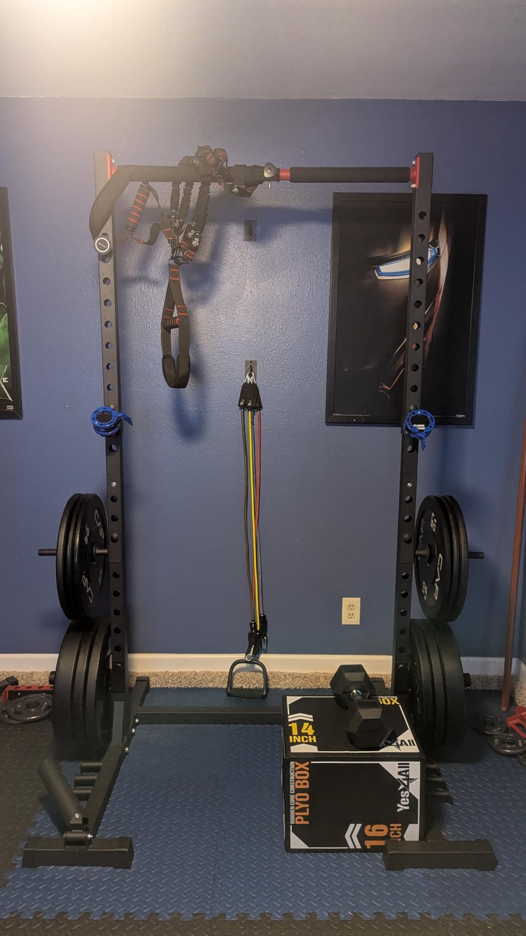 FLYBIRD SR1 Squat Rack with Pull-Up Bar, Adjustable Multi-Functional Power Rack, Inner Width Squat Rack Stand Suitable for 6FT, 7FT Barbell for Home Gym Equipment customer photo 2