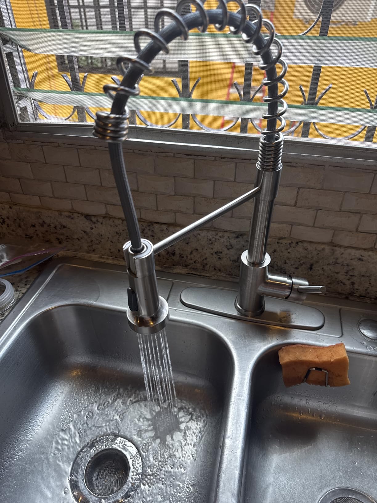 Touchless Kitchen Faucet with Pull Down Sprayer LED Light Single Handle Kitchen Sink Faucet Motion Sensor Smart Hands-Free, Stainless Steel Brushed Nickel 1080SN customer photo 2