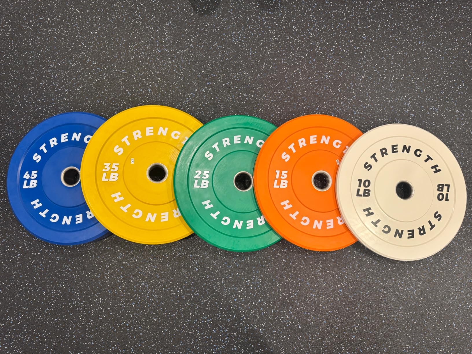 Rendpas 2-Inch Olympic Bumper Plates, 100% Virgin Rubber Low Bounce Barbell Weight for Home Gym Strength Training customer photo 1