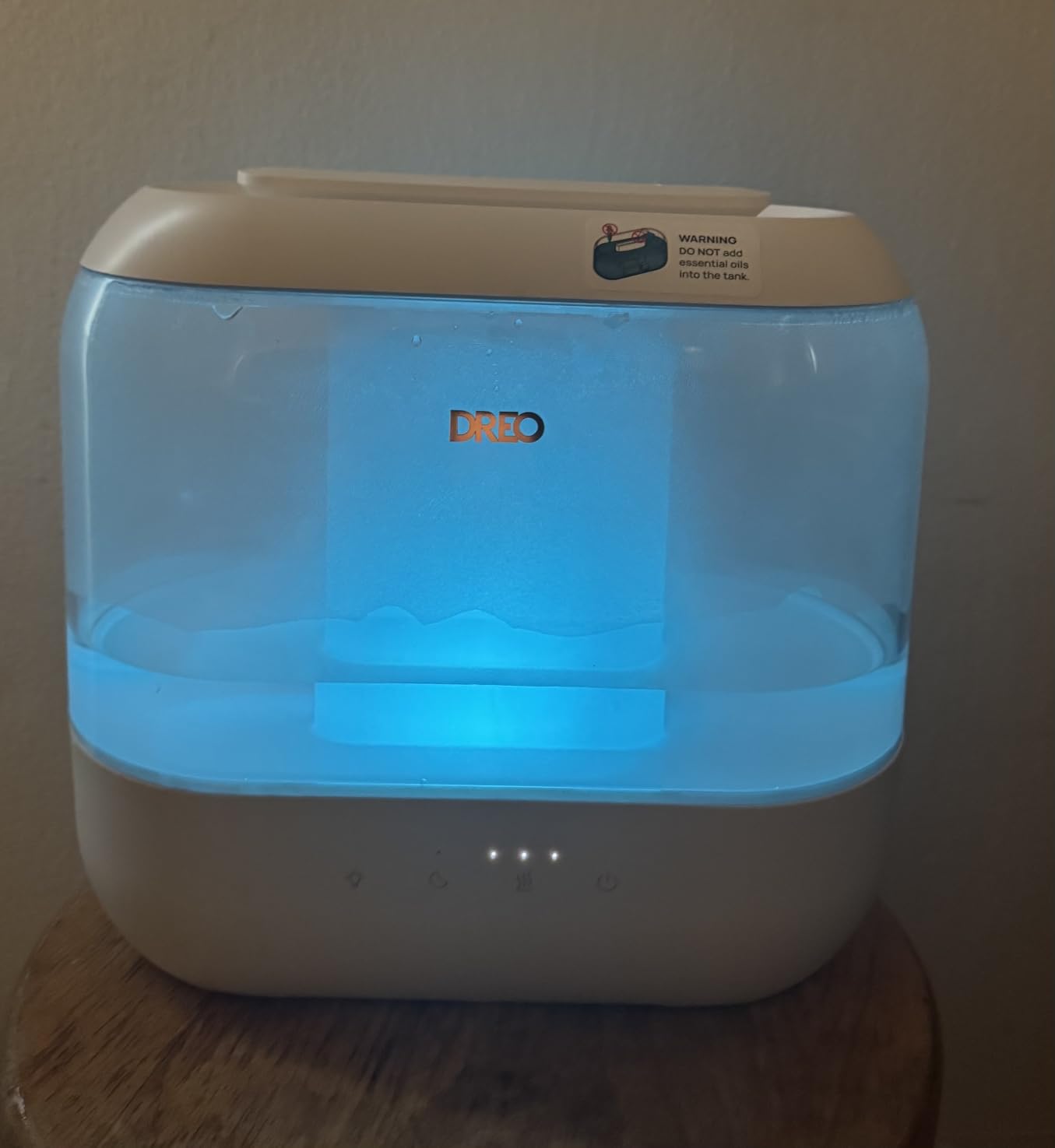 Dreo Humidifiers for Bedroom, 4L Top Fill for Large Room, 36H Runtime, 28 dB Quiet Supersized Cool Mist Air Humidifier for Baby Nursery, Plants, Indoor, Night Light, Easy to Clean & Fill, White customer photo 2