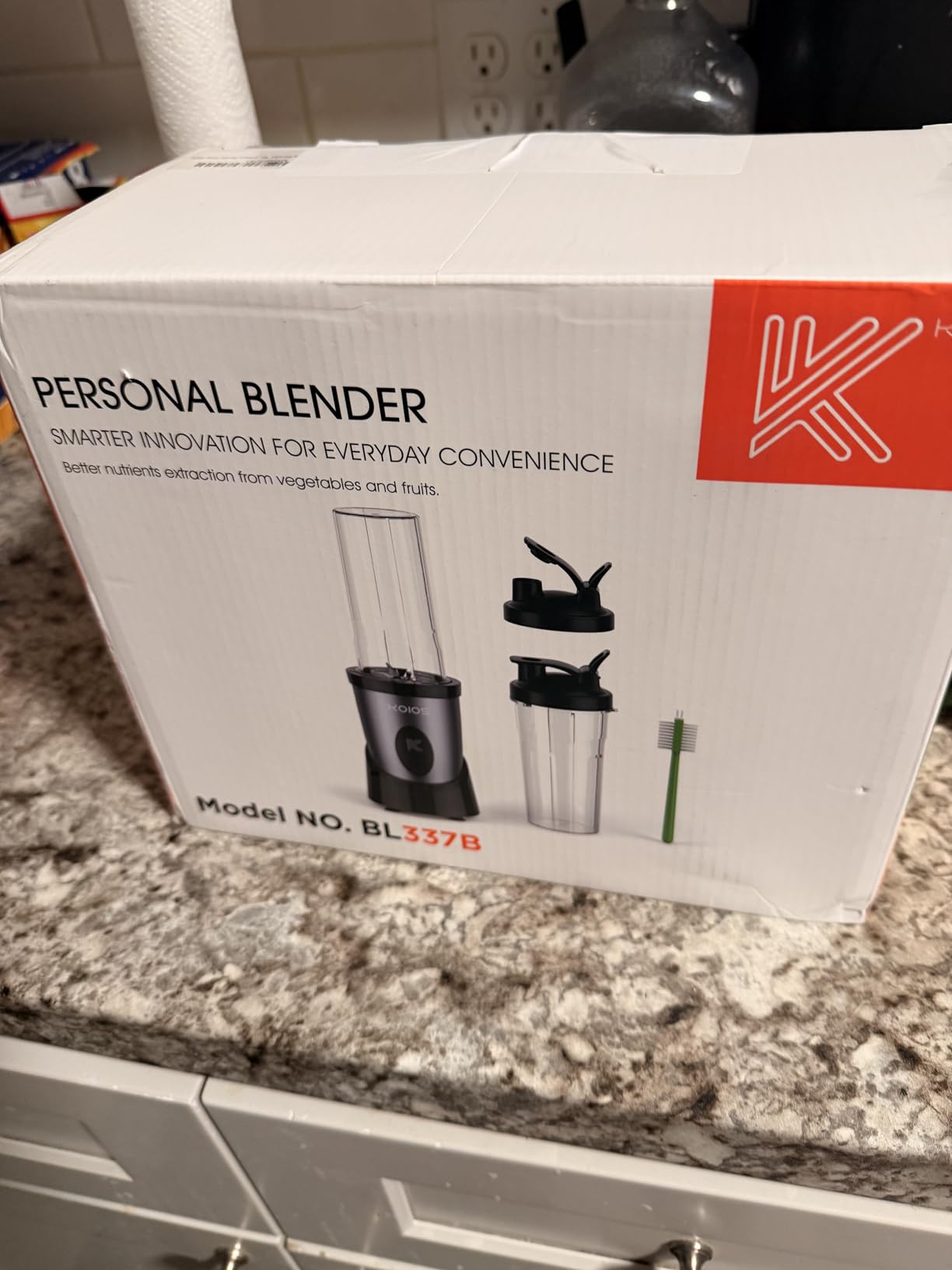 KOIOS Smoothie Blender, 900W Personal Blender for Shakes and Smoothies for Kitchen with 2 Portable Cups 22oz, Single Serve Smoothies Maker Mixer for Juices, Nutritious Recipe, Grey Blue customer photo 2