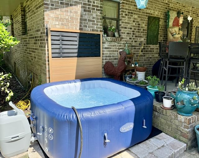 Bestway SaluSpa Hawaii AirJet 4 to 6 Person Inflatable Hot Tub Square Portable Outdoor Spa with 140 AirJets and EnergySense Energy Saving Cover, Blue customer photo 1