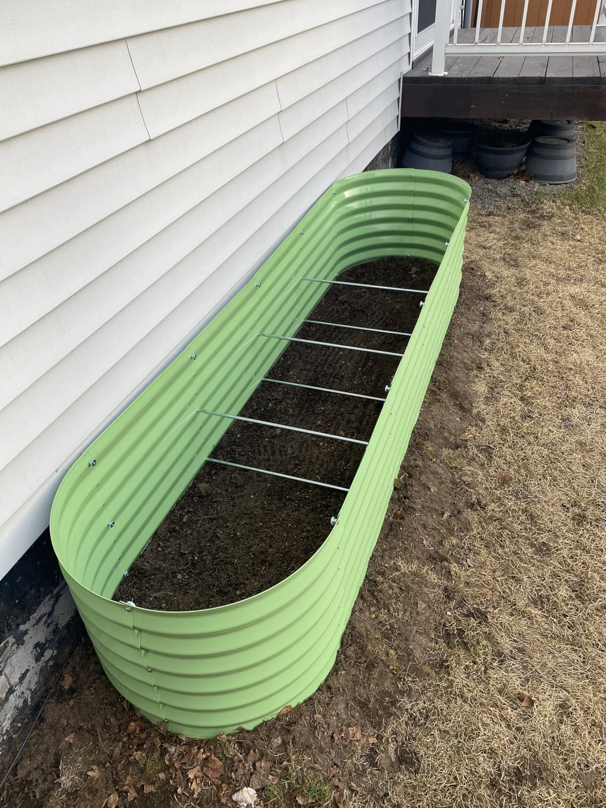 9-in-1 Galvanized Steel Raised Garden Bed, 8x2x1.5 ft Modular Planter for Gardening, Vegetables, Flowers, 18