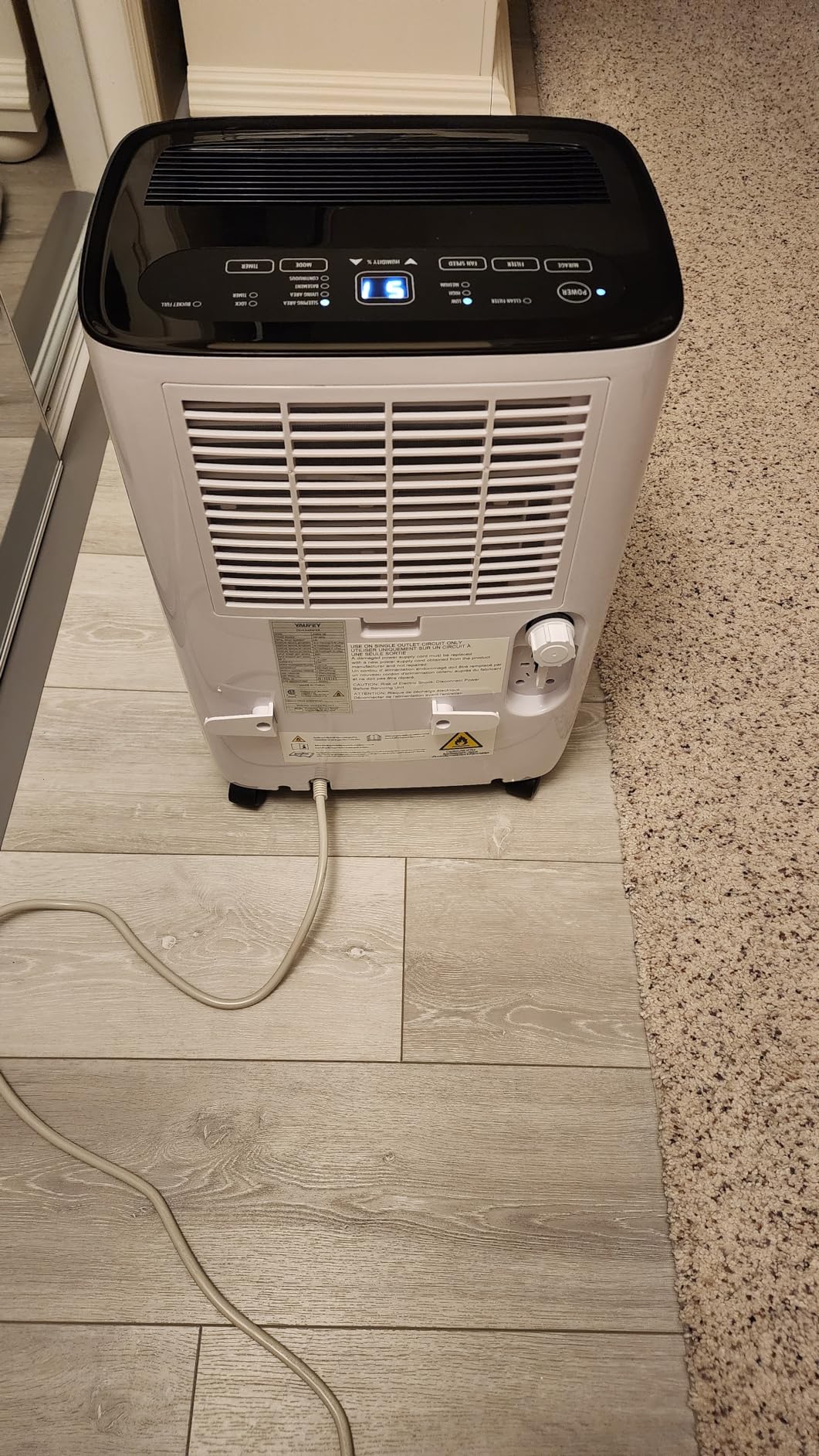 Yaufey 5000 Sq. Ft. Energy Star Certified Dehumidifier, Max 80 Pints Dehumidifier for Basement with Drain Hose, Smart Compressor with Intelligent Humidity Control, Dehumidifiers for Home Bedroom customer photo 1