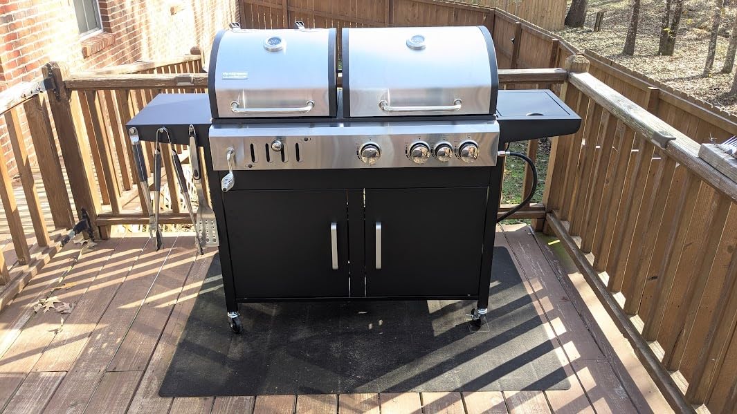 Captiva Designs Propane Gas Grill and Charcoal Grill Combo with Side Burner & Porcelain-Enameled Cast Iron Grate, Dual Fuel BBQ Grill for Outdoor Events & Backyard Barbecue, 690 SQIN Cooking Area customer photo 1