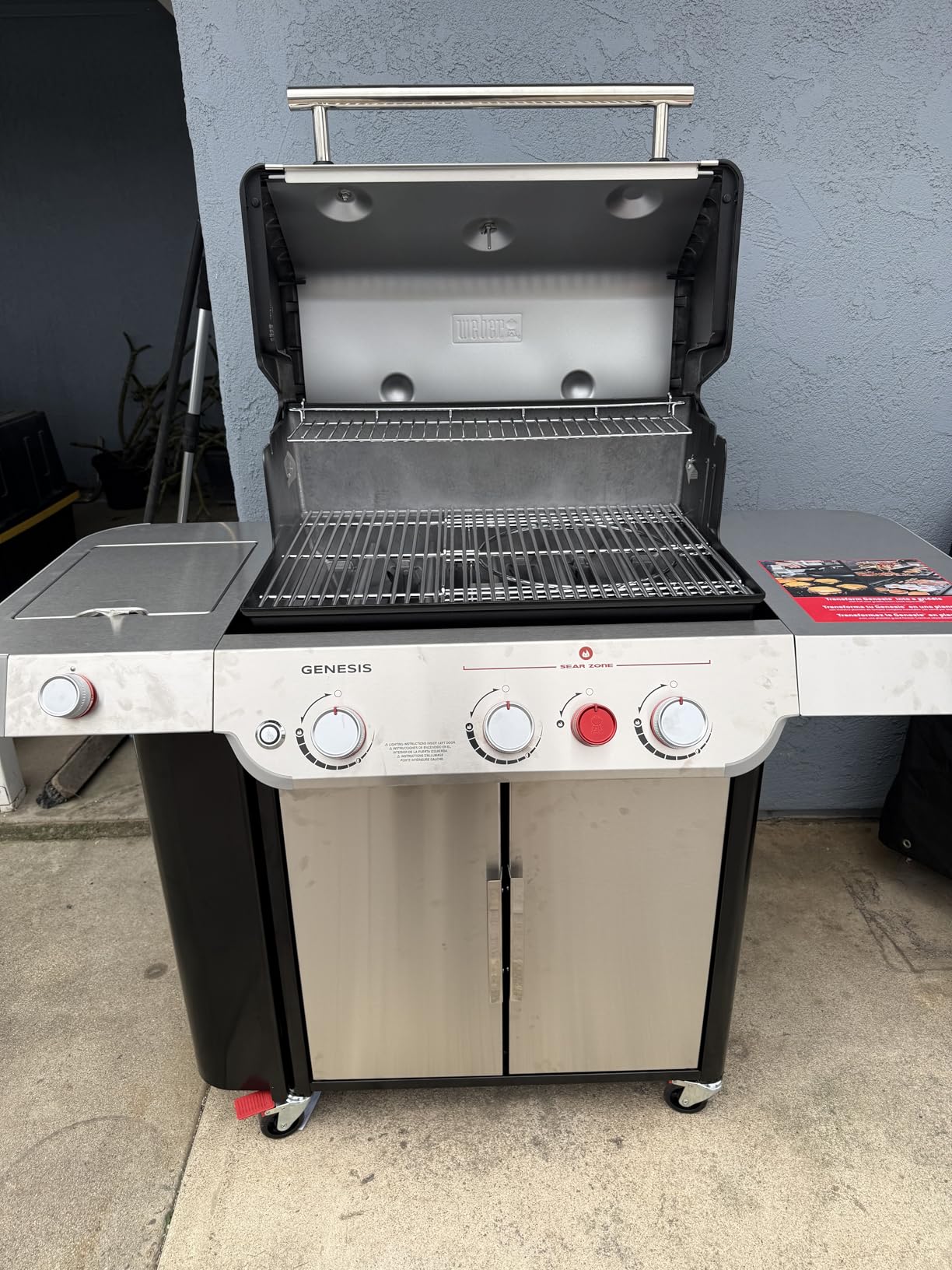 Weber Genesis S-335 Liquid Propane Gas Grill for Outdoor Cooking, Stainless Steel, 3 Burners and 1 Side Burner - Stainless Steel Cooking Grates, PureBlu Burners & Sear Zone customer photo 1