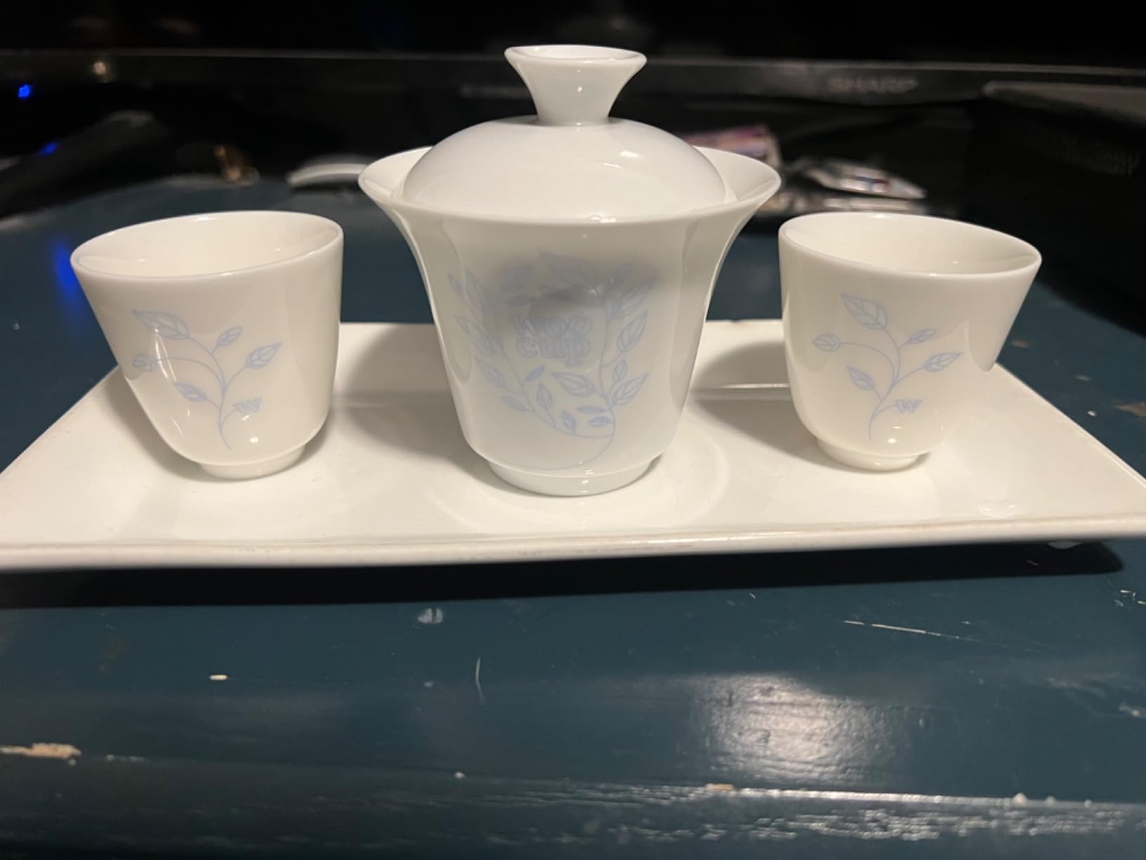 Gongfu Tea Set in Sky Blue - Porcelain Gaiwan Brewing Set, Chinese Gongfu Tea Set customer photo 1